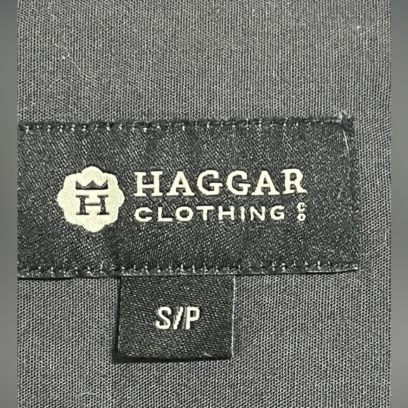 Haggar Navy & Grey Plaid Button-Up Shirt - Size S - Picture 3 of 8